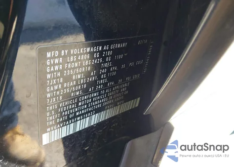 2015 Volkswagen Tiguan Se from USA, damaged, VIN WVGAV7AX5FW515927